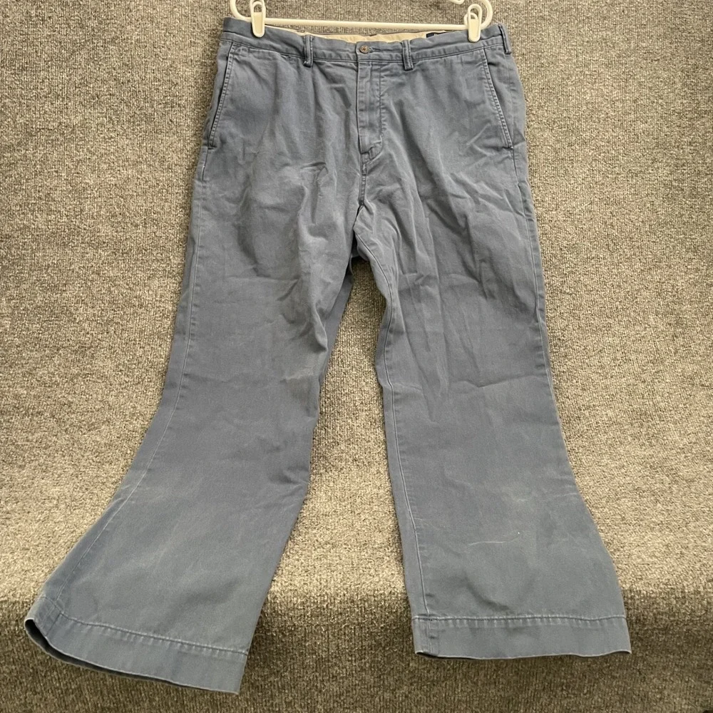 Polo Ralph Lauren Chino Pants Mens Sz 36/32 Stretch Cotton Blue